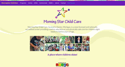 Desktop Screenshot of morningstarchildcare.net