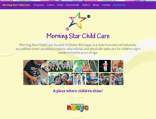 Tablet Screenshot of morningstarchildcare.net