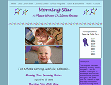 Tablet Screenshot of morningstarchildcare.org